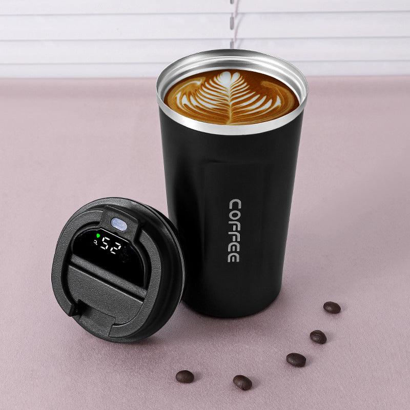 Smart Temperature Measuring Stainless Steel Coffee Cup Double-Layer Vacuum Insulation Cup - BUNNY BAZAR