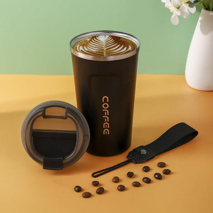 Smart Temperature Measuring Stainless Steel Coffee Cup Double-Layer Vacuum Insulation Cup - BUNNY BAZAR