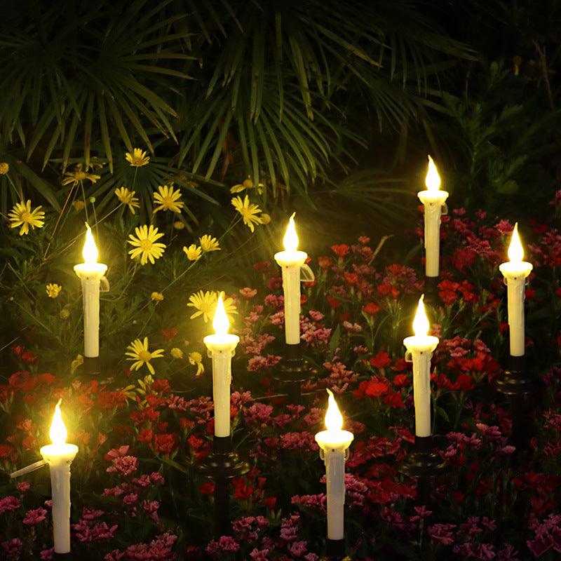 Outdoor Solar Candle LED Ground Lamp Garden Garden Decoration - BUNNY BAZAR