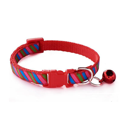 Twill Printed Cloth Collar Pet Bells - BUNNY BAZAR