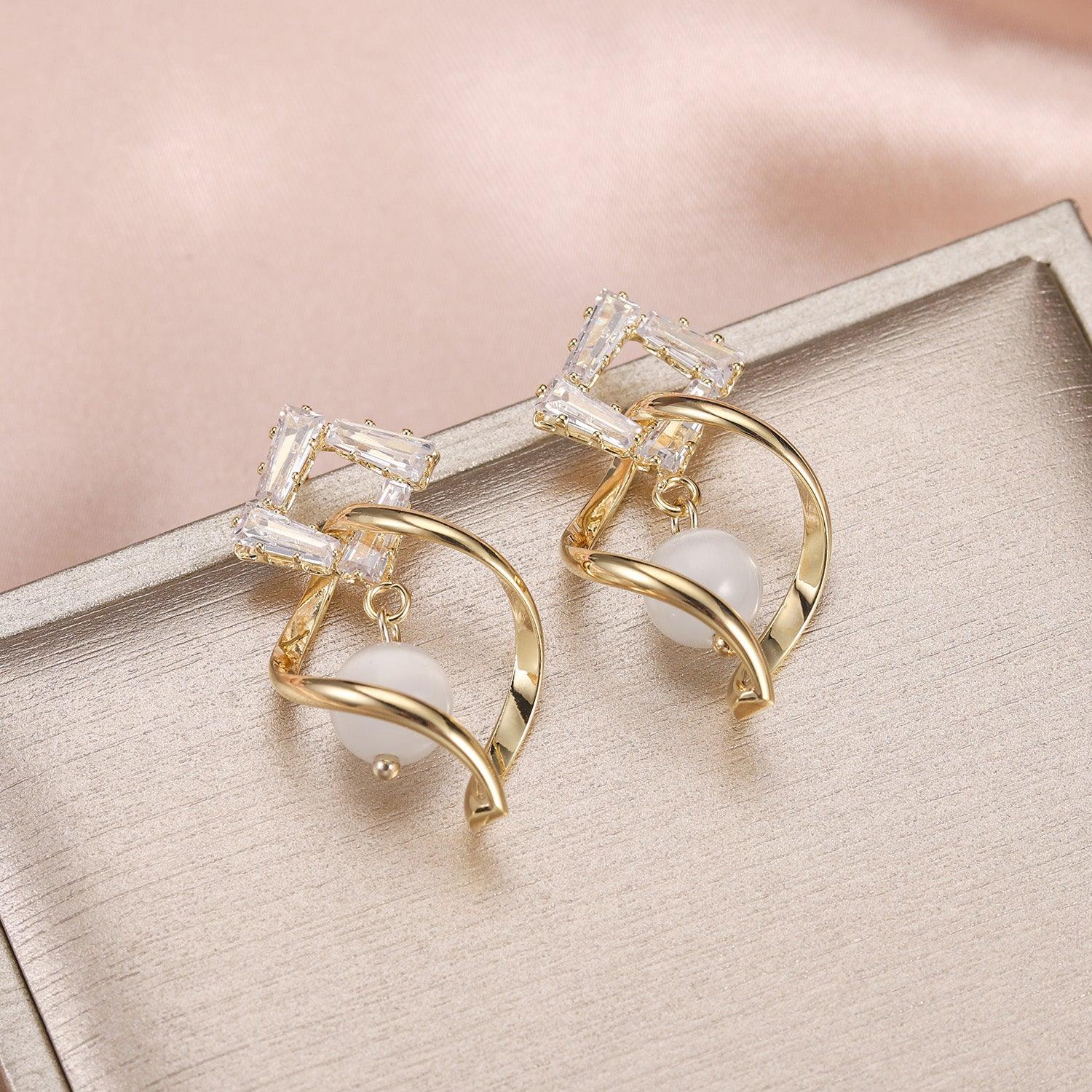 Opal Butterfly Stud Earrings Women - BUNNY BAZAR