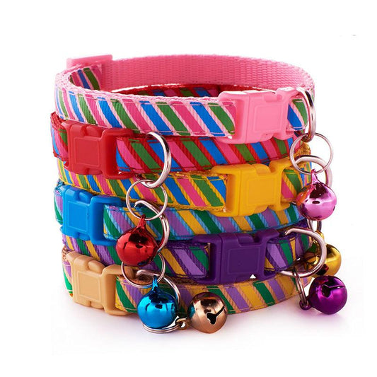 Twill Printed Cloth Collar Pet Bells - BUNNY BAZAR