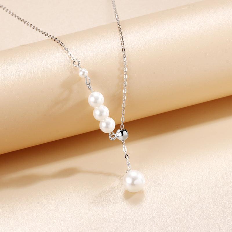 Women's Simple Temperament Versatile Tassel Pearl Necklace - BUNNY BAZAR