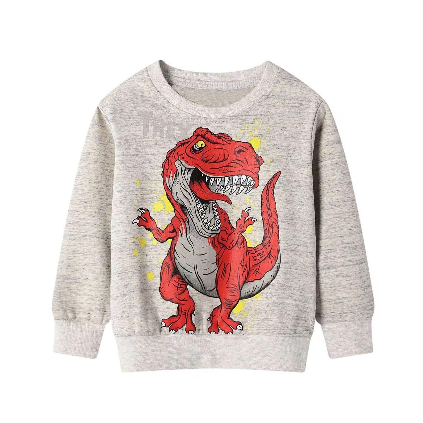 Models Of Cartoon Dinosaur Print Children's Tops - BUNNY BAZAR