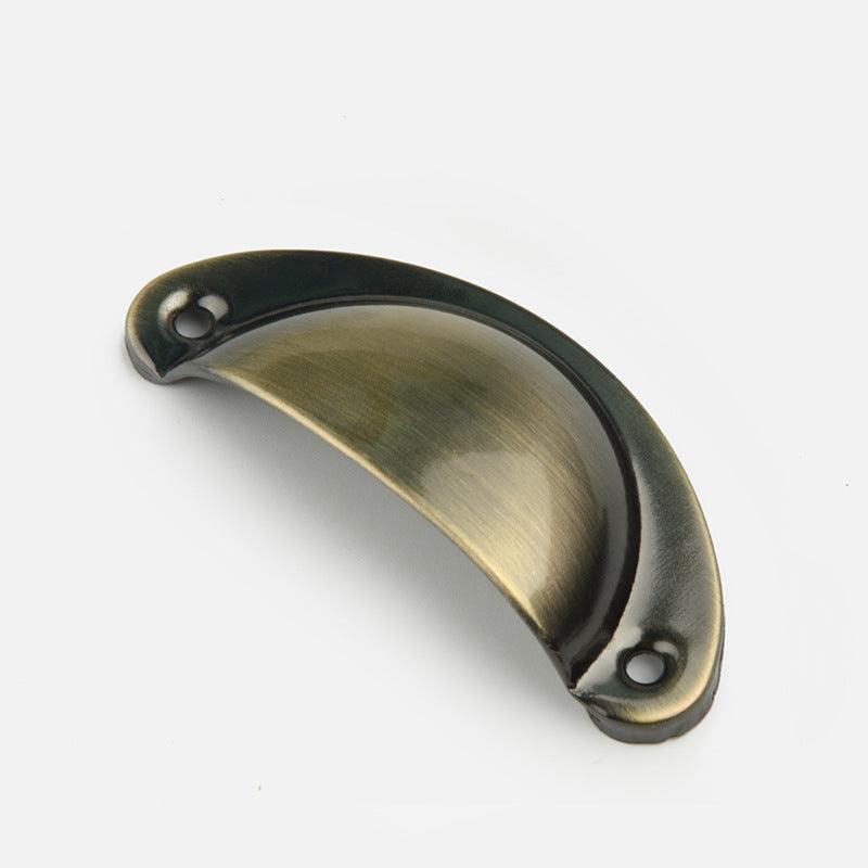 Shell Handle Medical Cabinet Drawer Handle Semi-circular Simple Retro Chinese Handle Bronze Antique Small Handle - BUNNY BAZAR