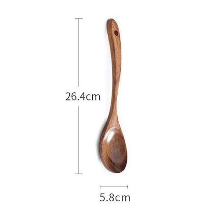 Acacia Wood Non-stick Frying Pan With Wooden Spatula - BUNNY BAZAR