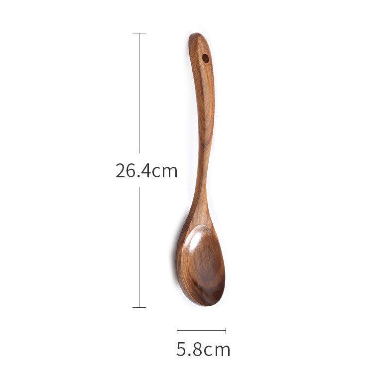 Acacia Wood Non-stick Frying Pan With Wooden Spatula - BUNNY BAZAR