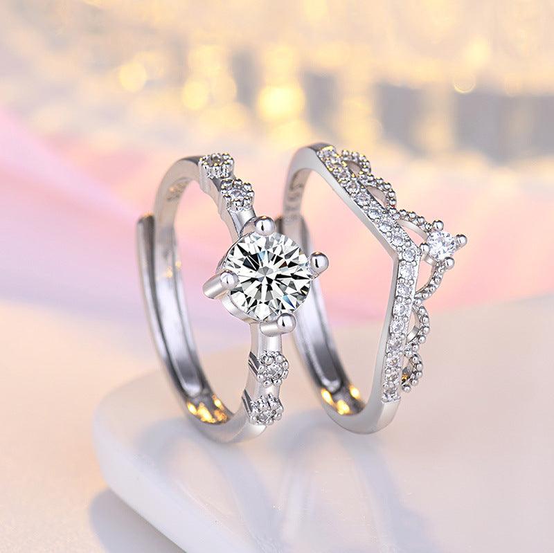 Fashion Korean Style Jewelr Crown Ring Women - BUNNY BAZAR