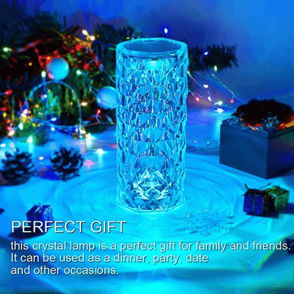 16 Colors LED Crystal Lamp Rose Light Touch Table Lamps Bedr - BUNNY BAZAR