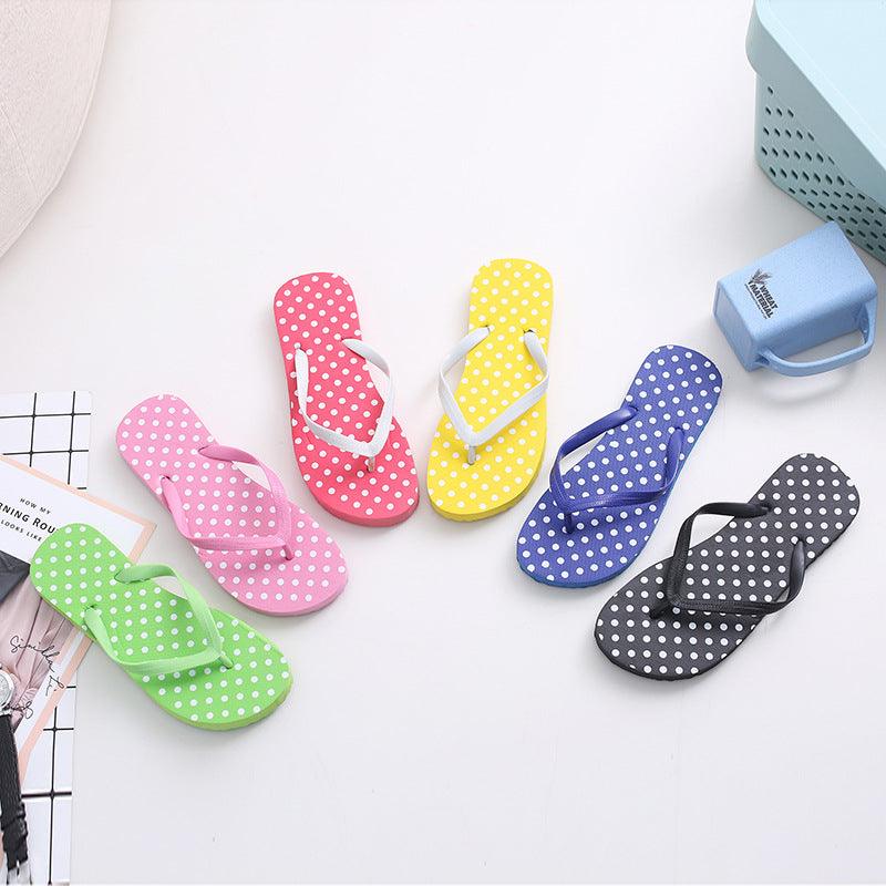 Simple Breathable Polka Dot Women's Slippers - BUNNY BAZAR