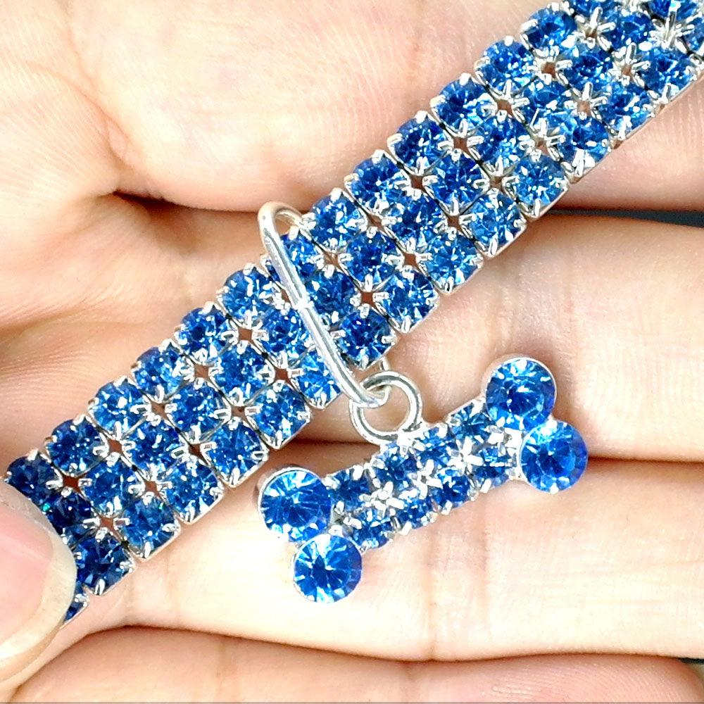 Bling Rhinestone Dog Collar Crystal Puppy Chihuahua Pet Dog Collars Leash For Small Medium Dogs Cats - BUNNY BAZAR