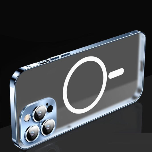 Metal Frame Frosted Cover Lens Film Frame Magnetic Phone Case - BUNNY BAZAR