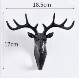 Creative Deer Head Without Hook Three-dimensional Wall Hanging Plastic Sticky Hook - BUNNY BAZAR