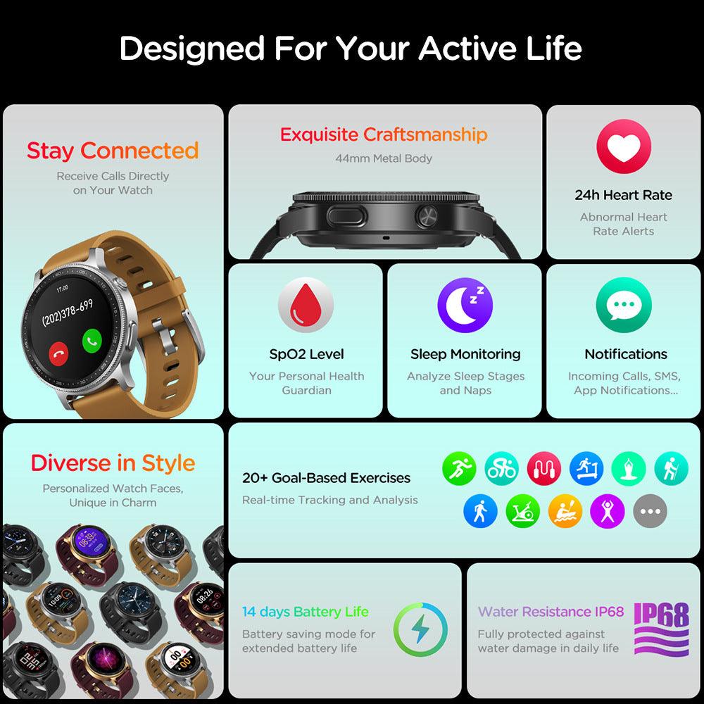 Bluetooth Call Blood Pressure Heart Rate Monitoring Custom Smart Watch - BUNNY BAZAR