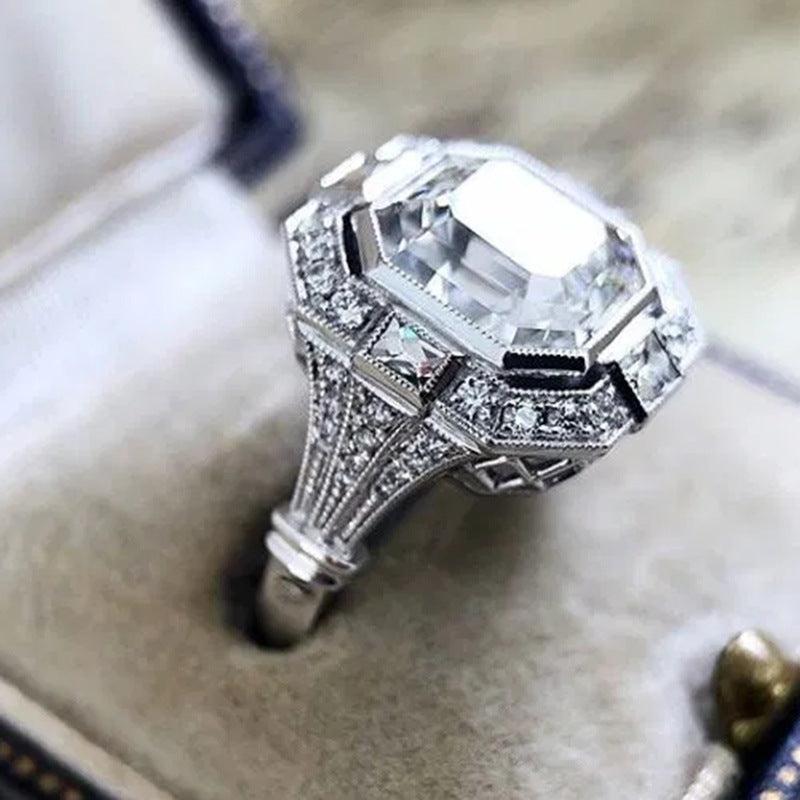 Zircon Ring Women Fashion Wedding Banquet Engagement - BUNNY BAZAR