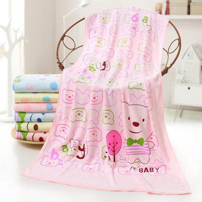 Microfiber Cartoon Cute Printed Bath Absorbent Soft Bath Towel - BUNNY BAZAR