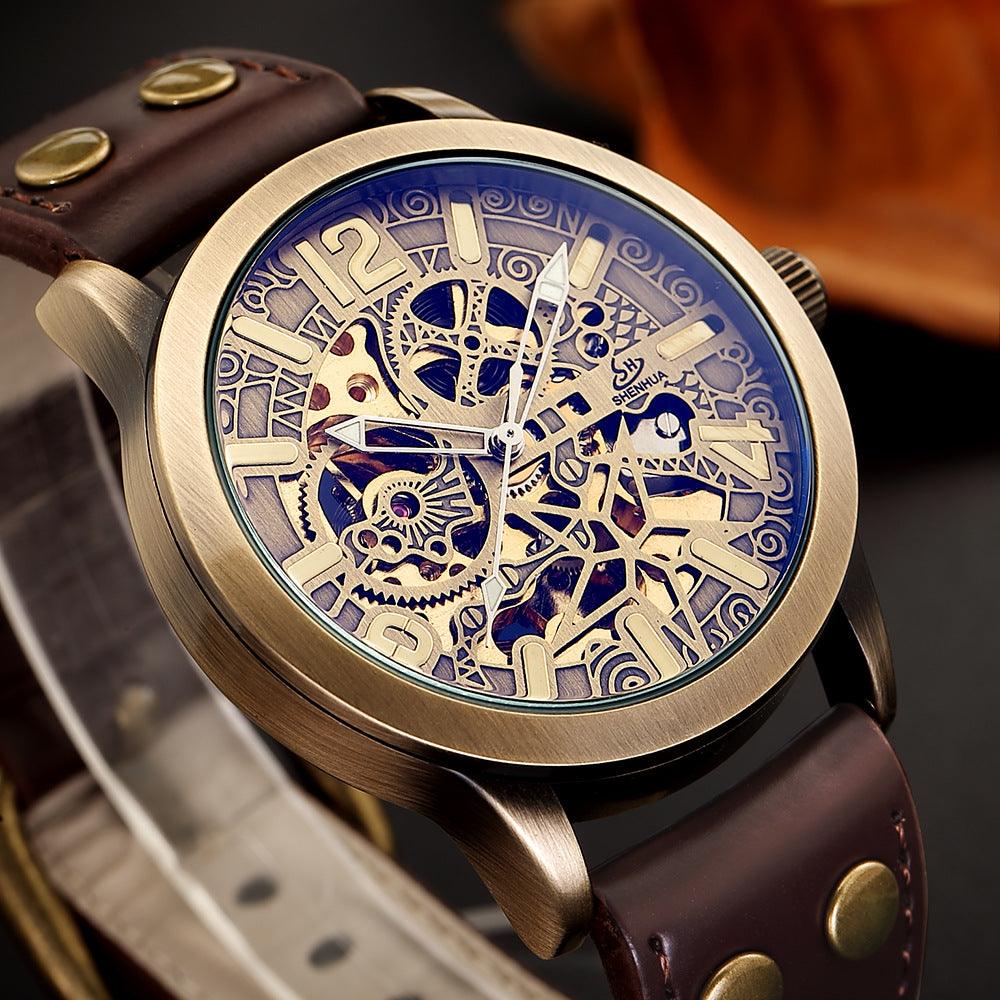 Men's Watch With Belt Mechanical Watch - BUNNY BAZAR