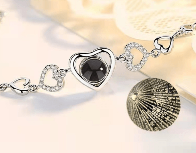 Stylish, Elegant Heart-To-Heart Bracelet is Crafted From Sterling Silver - BUNNY BAZAR