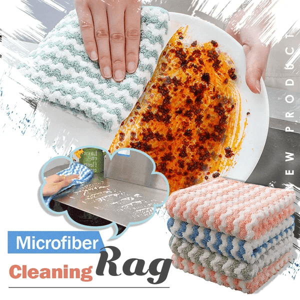 Kitchen Cleaning Rag Coral Fleece Dish Washing Cloth Super Absorbent - BUNNY BAZAR