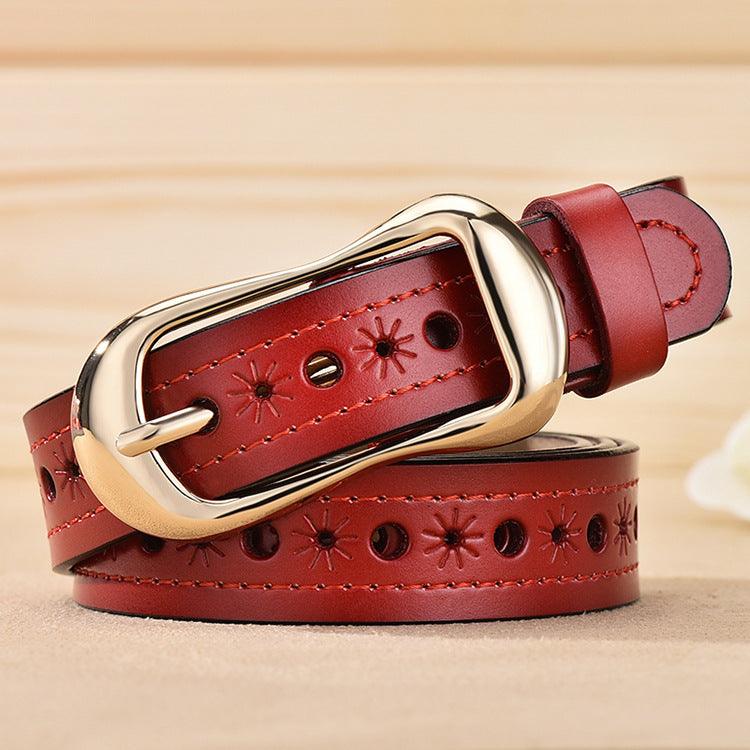 Women's Fashion Versatile Leather Hollow Belt - BUNNY BAZAR