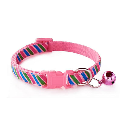 Twill Printed Cloth Collar Pet Bells - BUNNY BAZAR