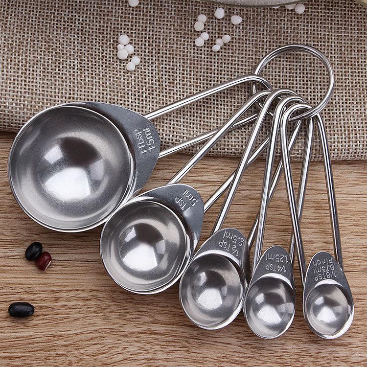 Baking Tool Stainless Steel Measuring Measuring Spoon 5-piece Set - BUNNY BAZAR