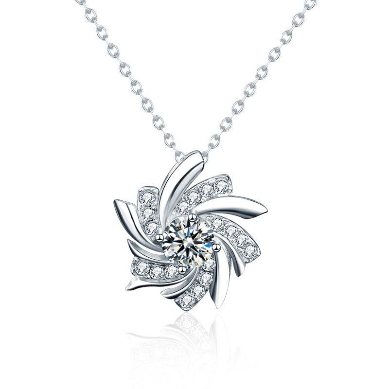 Moissanite S925 Sterling Silver Windmill Necklace - BUNNY BAZAR