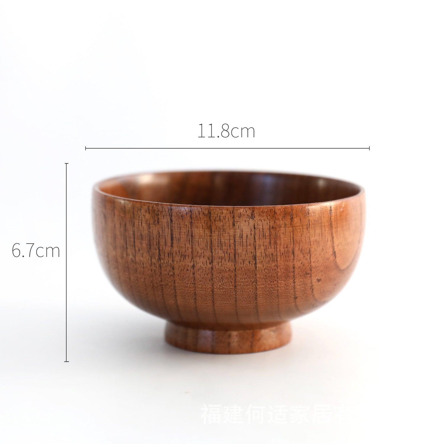 Wooden Bowl is Perfect For Serving Rice, Soup, And Salads in Japanese-Style - BUNNY BAZAR