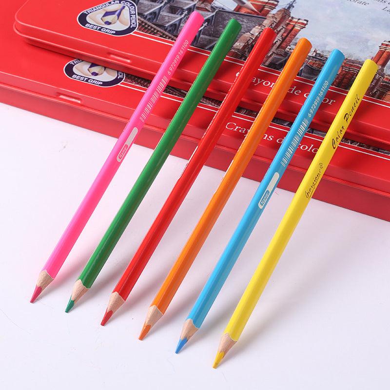 Oil Color Pencil Set Color Triangle Painting - BUNNY BAZAR