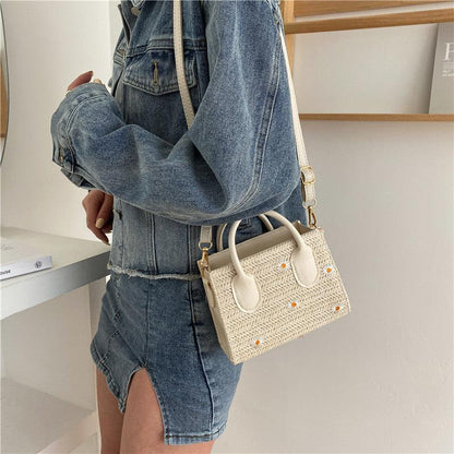 Straw Single Shoulder Messenger Women's Bag Shoulder Bag Women - BUNNY BAZAR