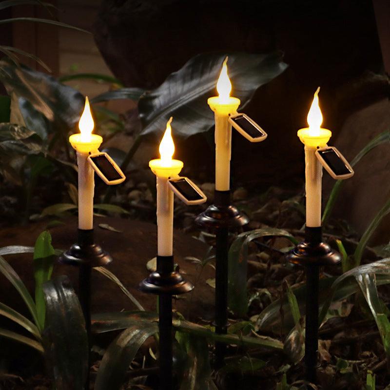 Outdoor Solar Candle LED Ground Lamp Garden Garden Decoration - BUNNY BAZAR