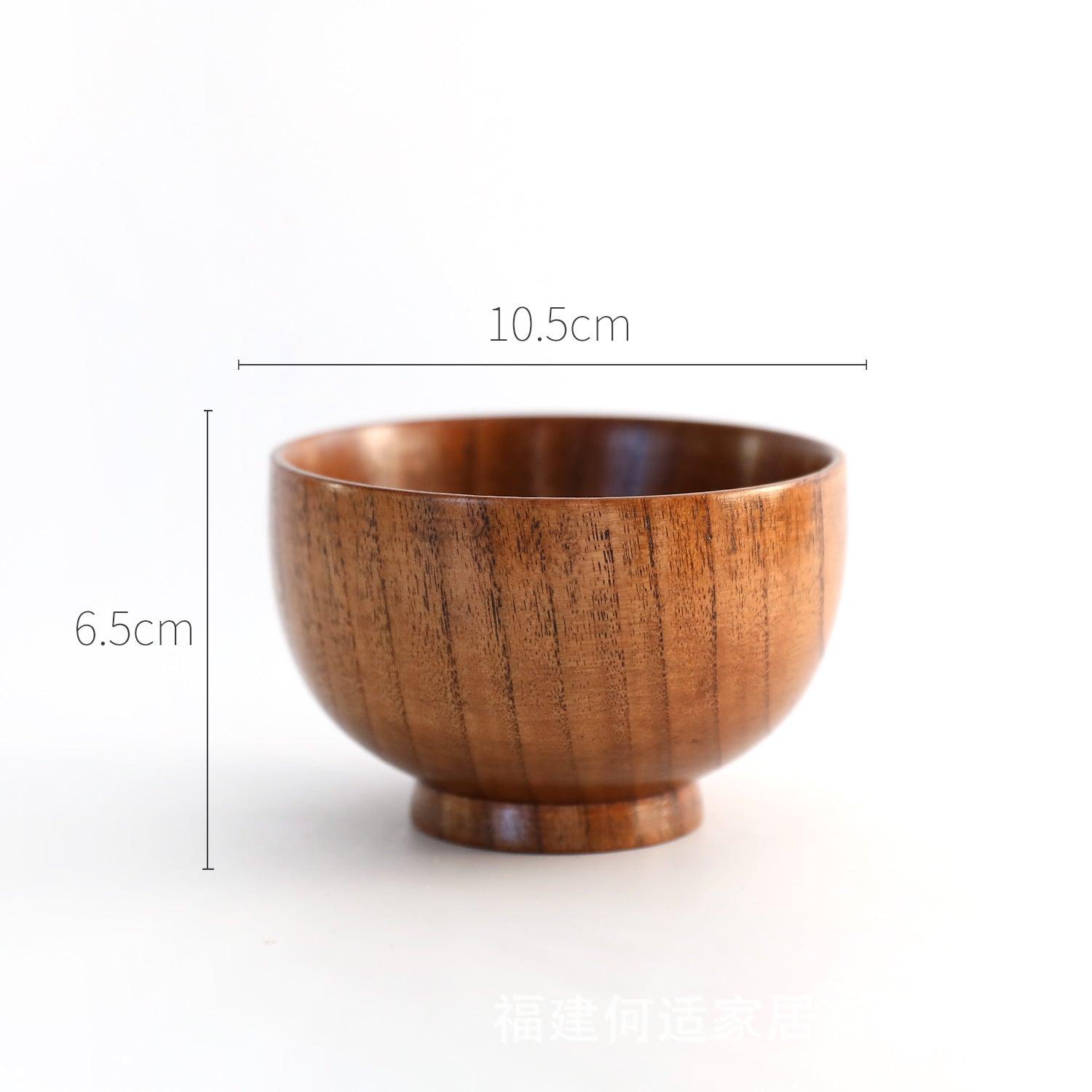 Wooden Bowl is Perfect For Serving Rice, Soup, And Salads in Japanese-Style - BUNNY BAZAR