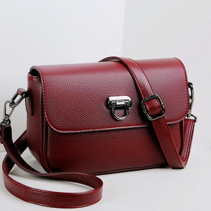 Fashion Leather Messenger Shoulder Small Square Bag - BUNNY BAZAR