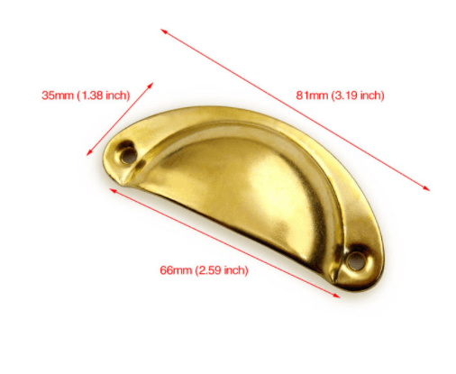 Shell Handle Medical Cabinet Drawer Handle Semi-circular Simple Retro Chinese Handle Bronze Antique Small Handle - BUNNY BAZAR