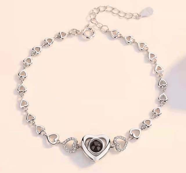 Stylish, Elegant Heart-To-Heart Bracelet is Crafted From Sterling Silver - BUNNY BAZAR