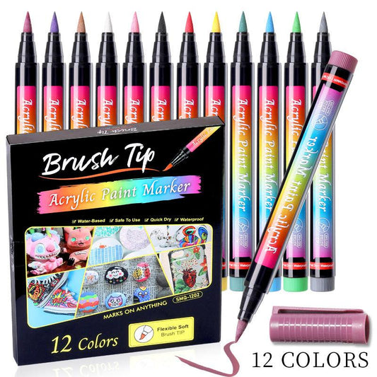 Twelve Color Nail Paint Doodle Pen Color Box - BUNNY BAZAR