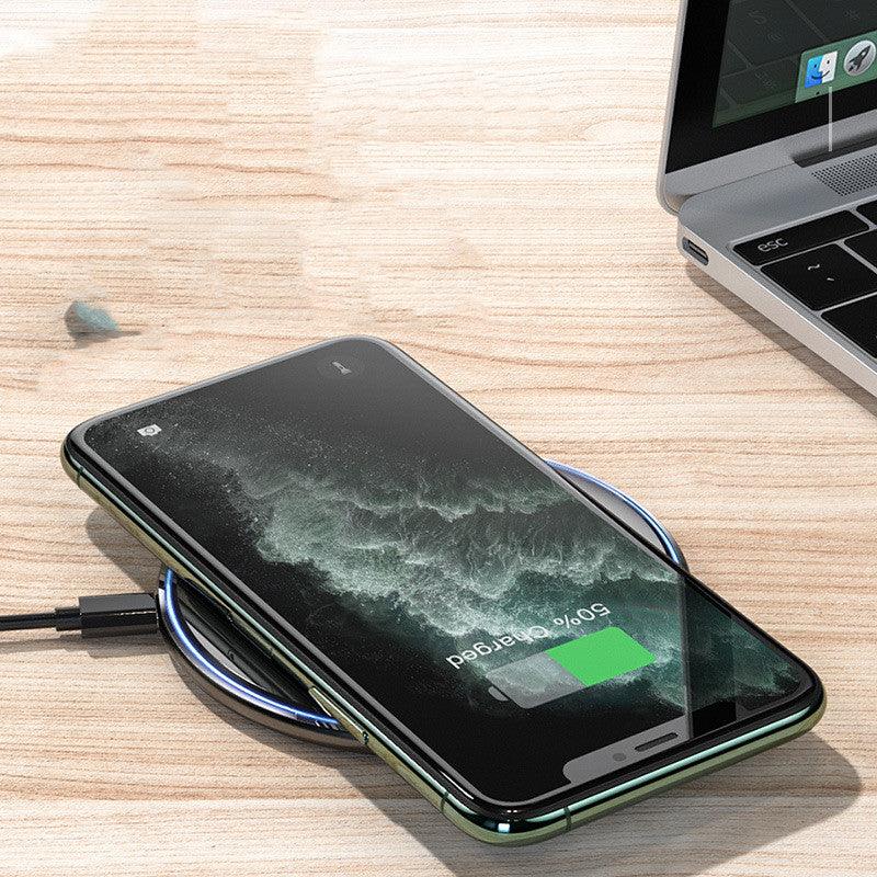 Desktop Disc Ultra-thin Fast Charge Mobile Phone Wireless Charger - BUNNY BAZAR