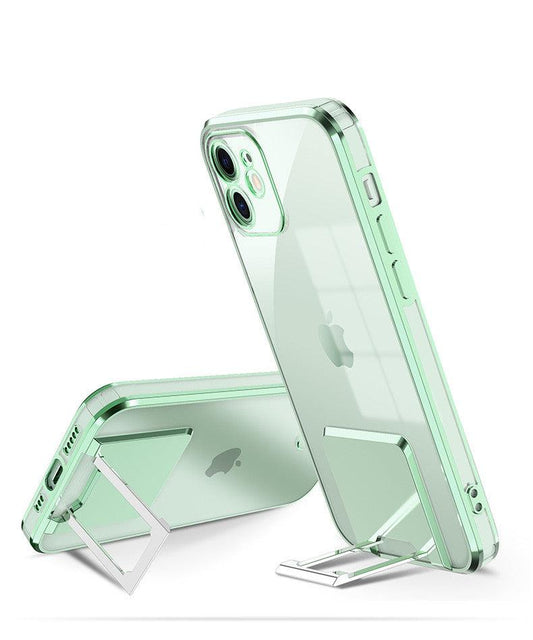 Transparent Bracket Phone Case Electroplating All-inclusive Protective Cover - BUNNY BAZAR