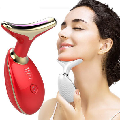 EMS Thermal Neck Lifting And Tighten Massager Electric Microcurrent Wrinkle Remover - BUNNY BAZAR