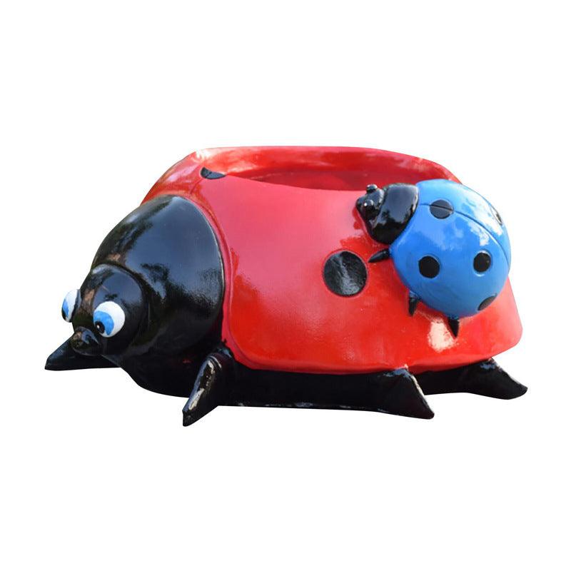 Seven Star Ladybug Beetle Decoration Outdoor Villa Garden Courtyard Flower Pot Decoration - BUNNY BAZAR