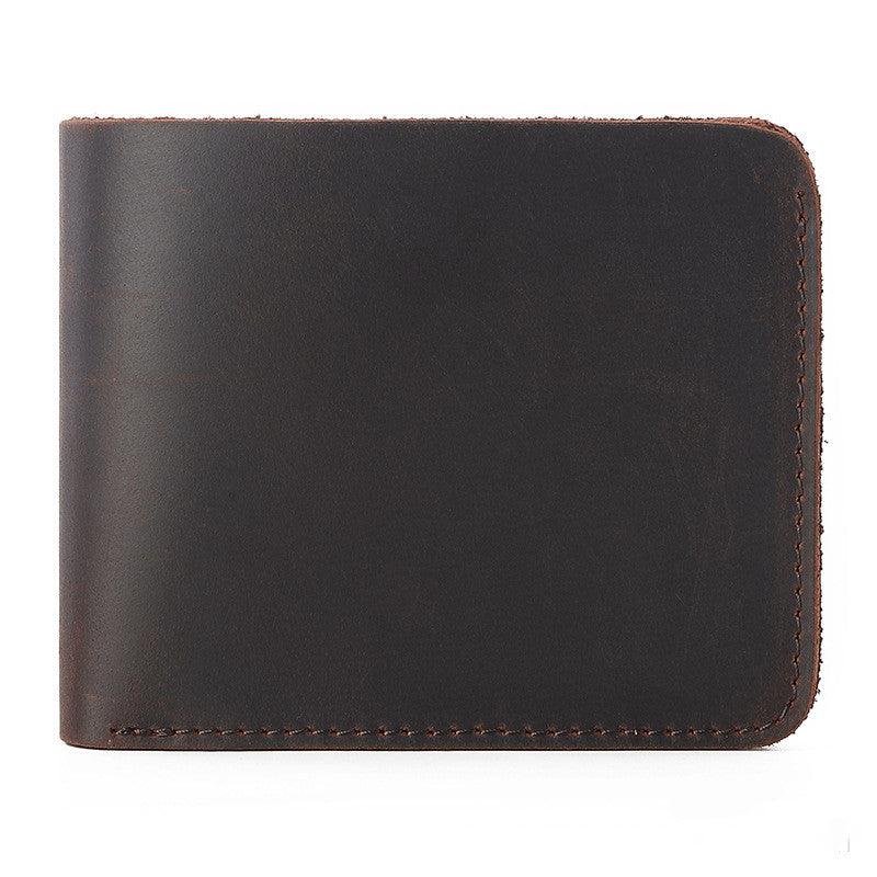 Men's New First Layer Cowhide Retro Wallet is Crafted From Genuine Leather - BUNNY BAZAR