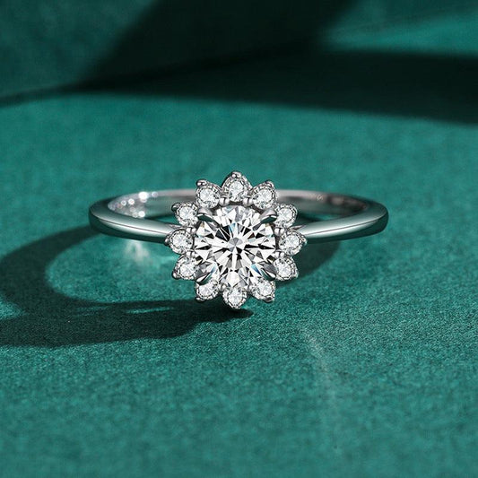 S925 Sterling Silver Lace Diamond Ring - BUNNY BAZAR