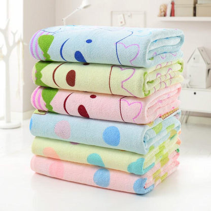 Microfiber Cartoon Cute Printed Bath Absorbent Soft Bath Towel - BUNNY BAZAR