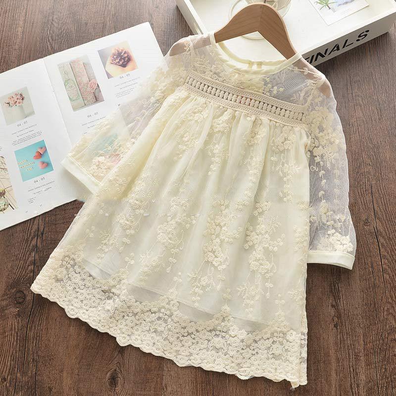 Summer Cute Princess Style Children's Dress With Embroidery Mesh - BUNNY BAZAR