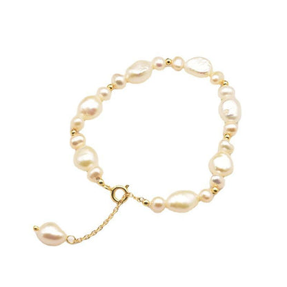 Natural Freshwater Pearl Double-sided Polished Bracelet - BUNNY BAZAR