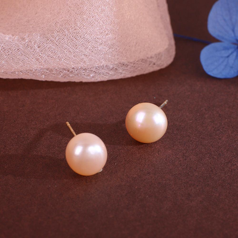 Pearl sterling silver stud earrings - BUNNY BAZAR