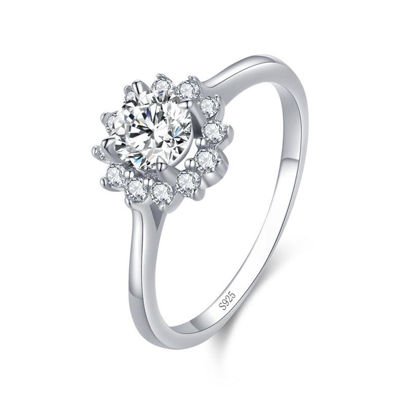 S925 Sterling Silver Lace Diamond Ring - BUNNY BAZAR