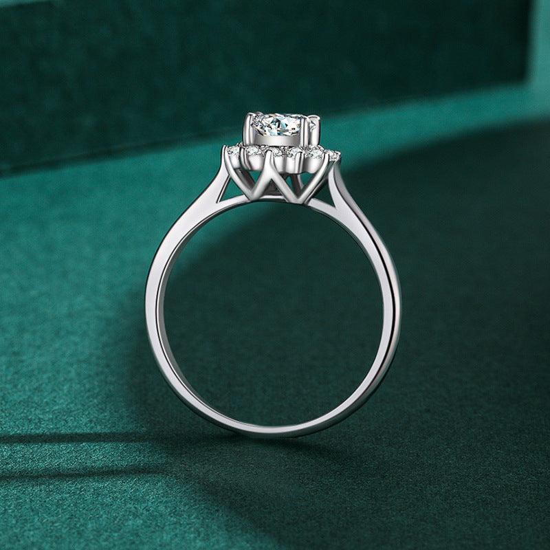 S925 Sterling Silver Lace Diamond Ring - BUNNY BAZAR