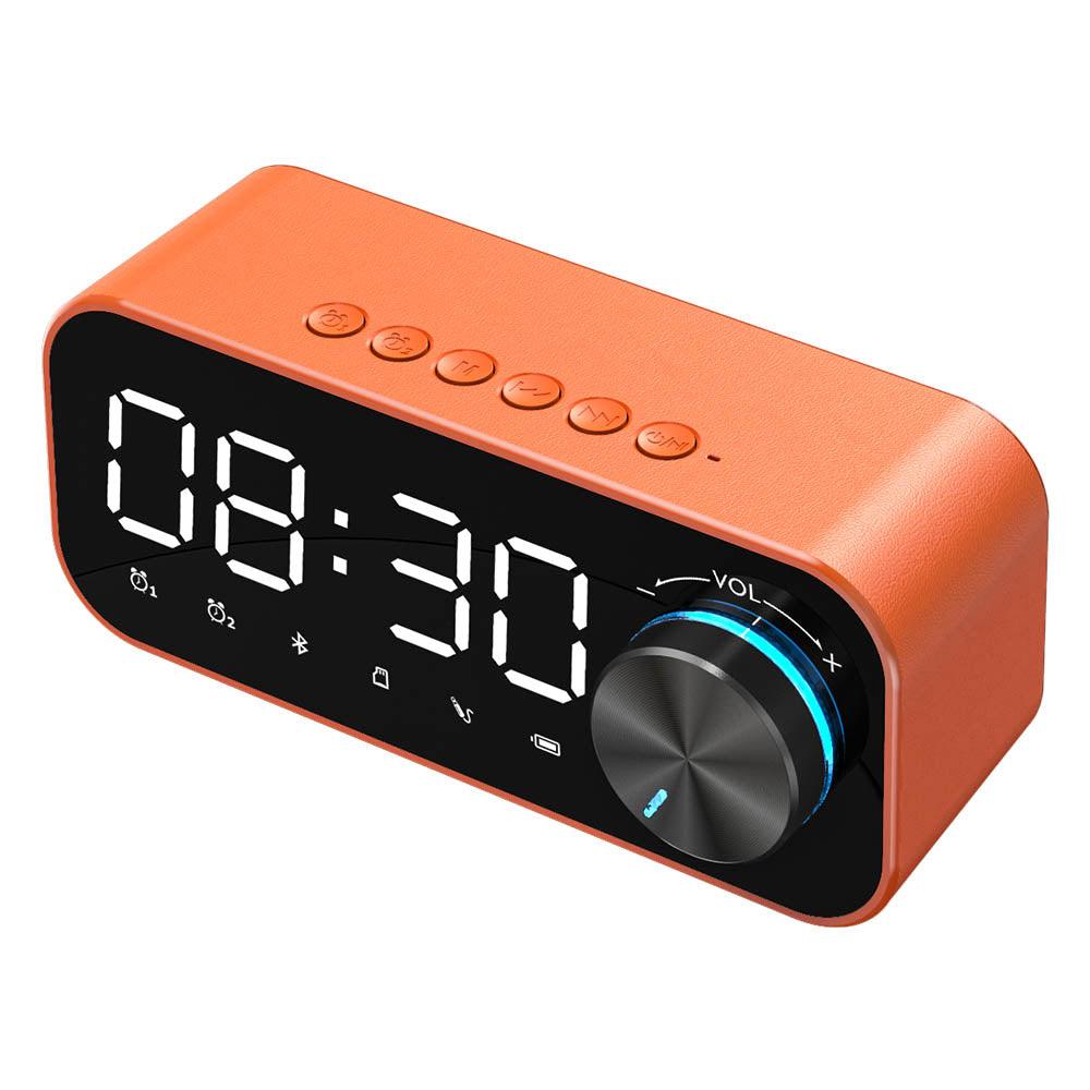 Bluetooth Alarm Clock Speaker Digital Display Alarm Clock LED Wireless Subwoofer Music Player Table Clock Home Decor - BUNNY BAZAR