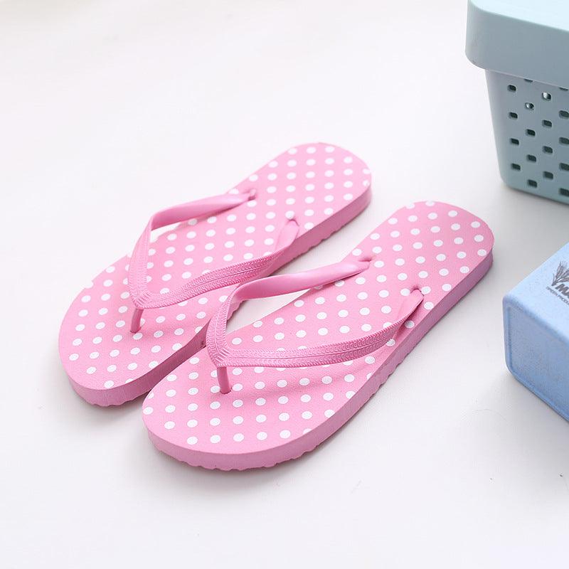 Simple Breathable Polka Dot Women's Slippers - BUNNY BAZAR